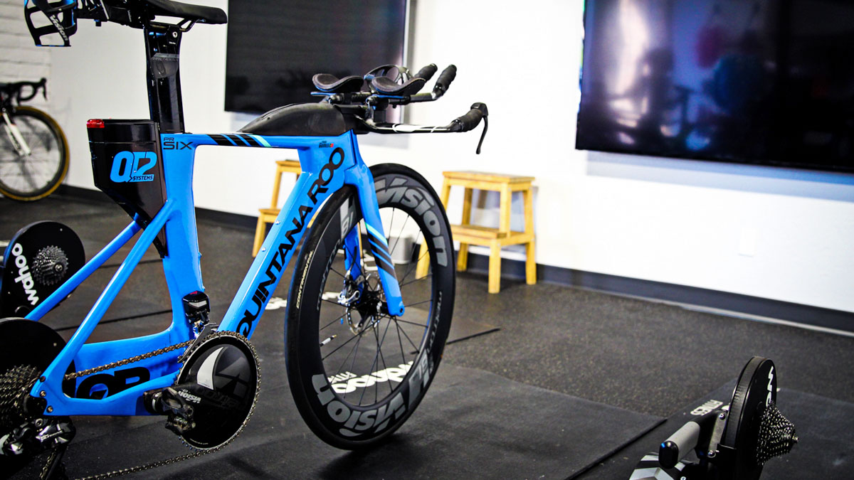 Image Of An Indoor Cycling Trainer In A Home Gym
