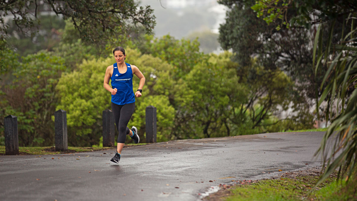 Image Of Trainingpeaks Ambassador Running And Doing A Base Training Workout