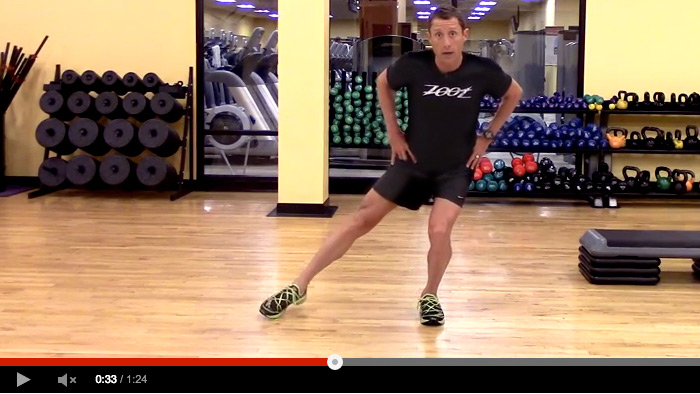 Image Of A Coach Demonstrating Leg Injury Prevention Exercises In A Video For His Athlets