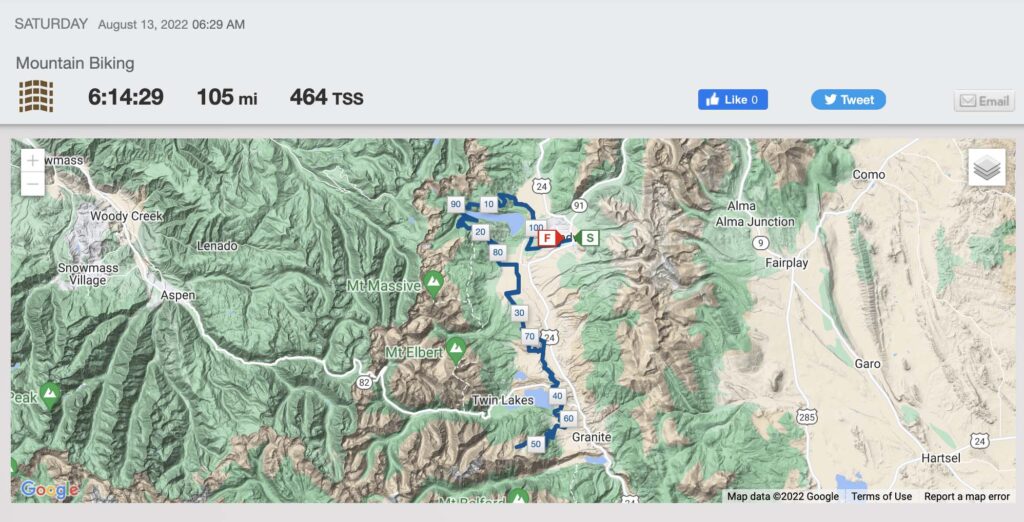 John Gaston Trainingpeaks Activity For Leadville 100 In 2022