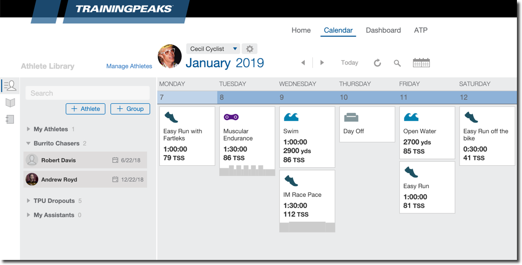 Trainingpeaks Coach App Athlete Library View